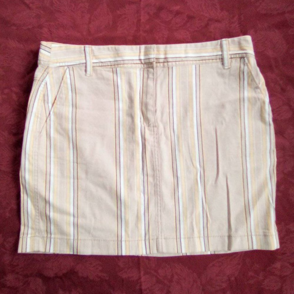 Anne Taylor LOFT Striped A-Line Skirt